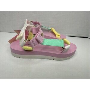 Stoney Clover Lane x Target Womens Two Strap Sport Sandals 6 Pink Multicolor